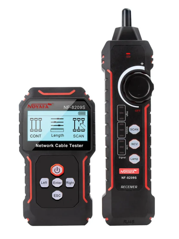 NOYAFA NF-8209S Network Cable Tester and Tracer with Anti-jamming Probe, Crimp, PoE Port