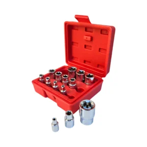DUKE Tools 14 Pce E-Torx Socket Set 1/4″, 3/8″ & 1/2″ Drive