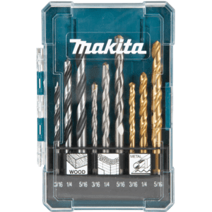 Makita 9 Piece Assorted Combination Imperial Drill Bits Set D-71984