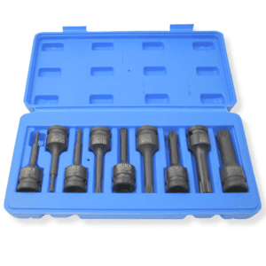 DUKE Tools 1/2 Inch Spline Bit Deep Impact Socket Specialty Set 9 Pcs M4-M16