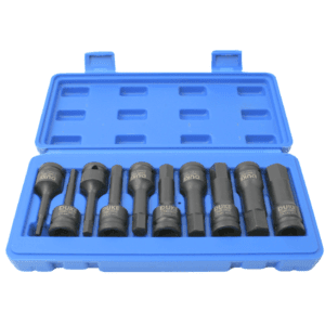 DUKE Tools 1/2 Inch Hex Bit Specialty Deep Impact Socket Set 10 Pcs H5-H19