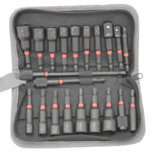 DUKE Tools Magnetic Impact Nut Driver Set 21 Pcs SAE & Metric 1/4 Inch Quick Change