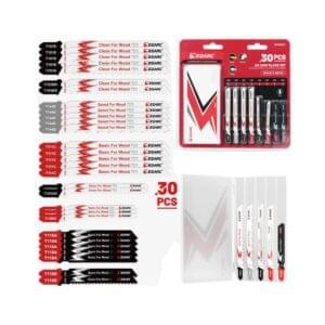 EZARC 30 Piece T-Shank Jig Saw Blade Set