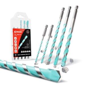 EZARC 5 Pcs Tungsten Carbide Tipped Multi-Purpose Drill Bits