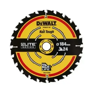 DEWALT ELITE 2X LIFE 184mm x 20/16mm 24T Circular Saw Blade DT90257